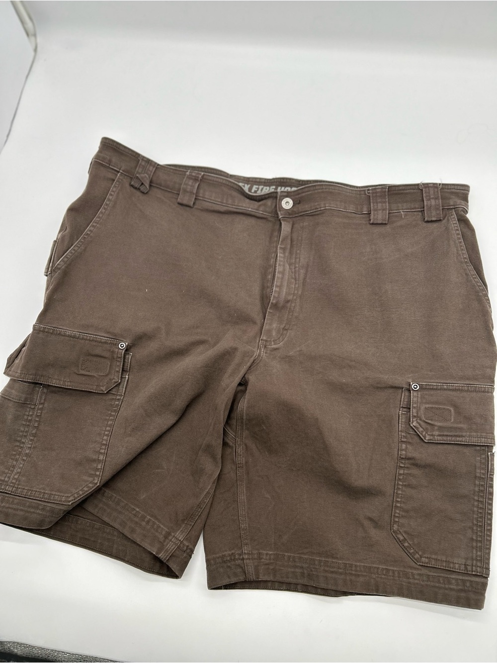 Duluth Trading Co. Brown Cargo Work ShortsMade From Flex Fire Hose Material 48